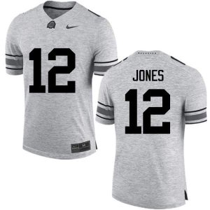 Men's Ohio State Buckeyes #12 Cardale Jones Gray Nike NCAA College Football Jersey Authentic CVS5644WB